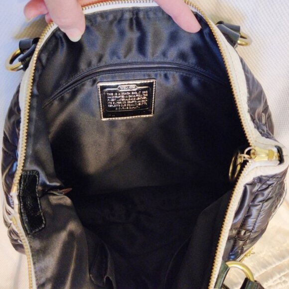 Coach Poppy Ski Bunny Glam Quilted Nylon & Patent Tote & Wristlet Bundle, EUC - Picture 8 of 16
